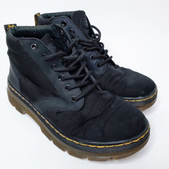 Dr Martens Bonny Black Canvas Boots Unisex Doc Punk High Top Chunky Street W6 M5 - Picture 1 of 11